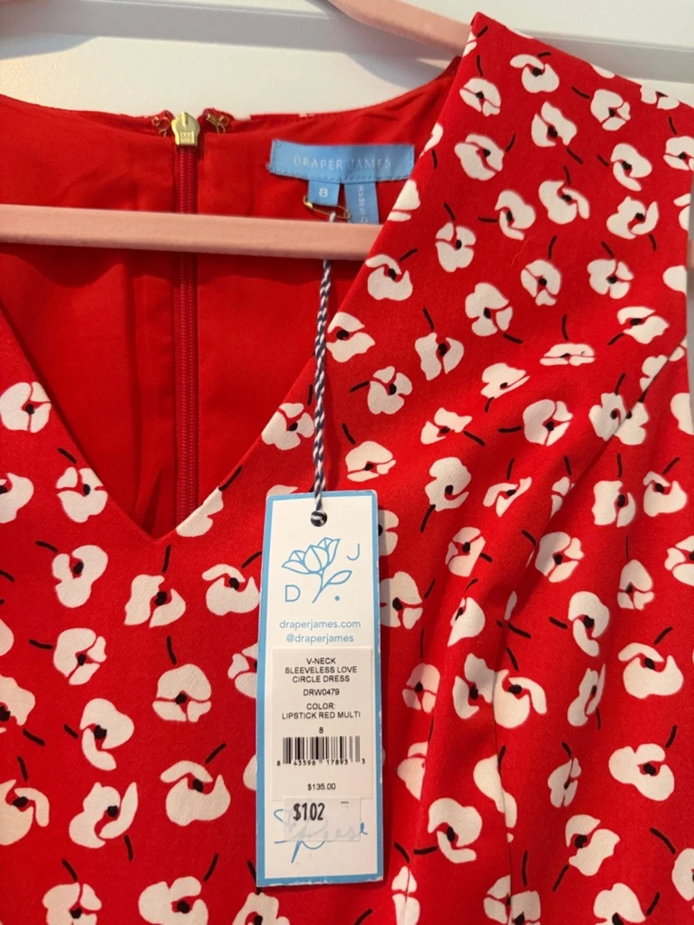 Draper James Red Floral Fit-and-Flare' Dress - Picture 2 of 3